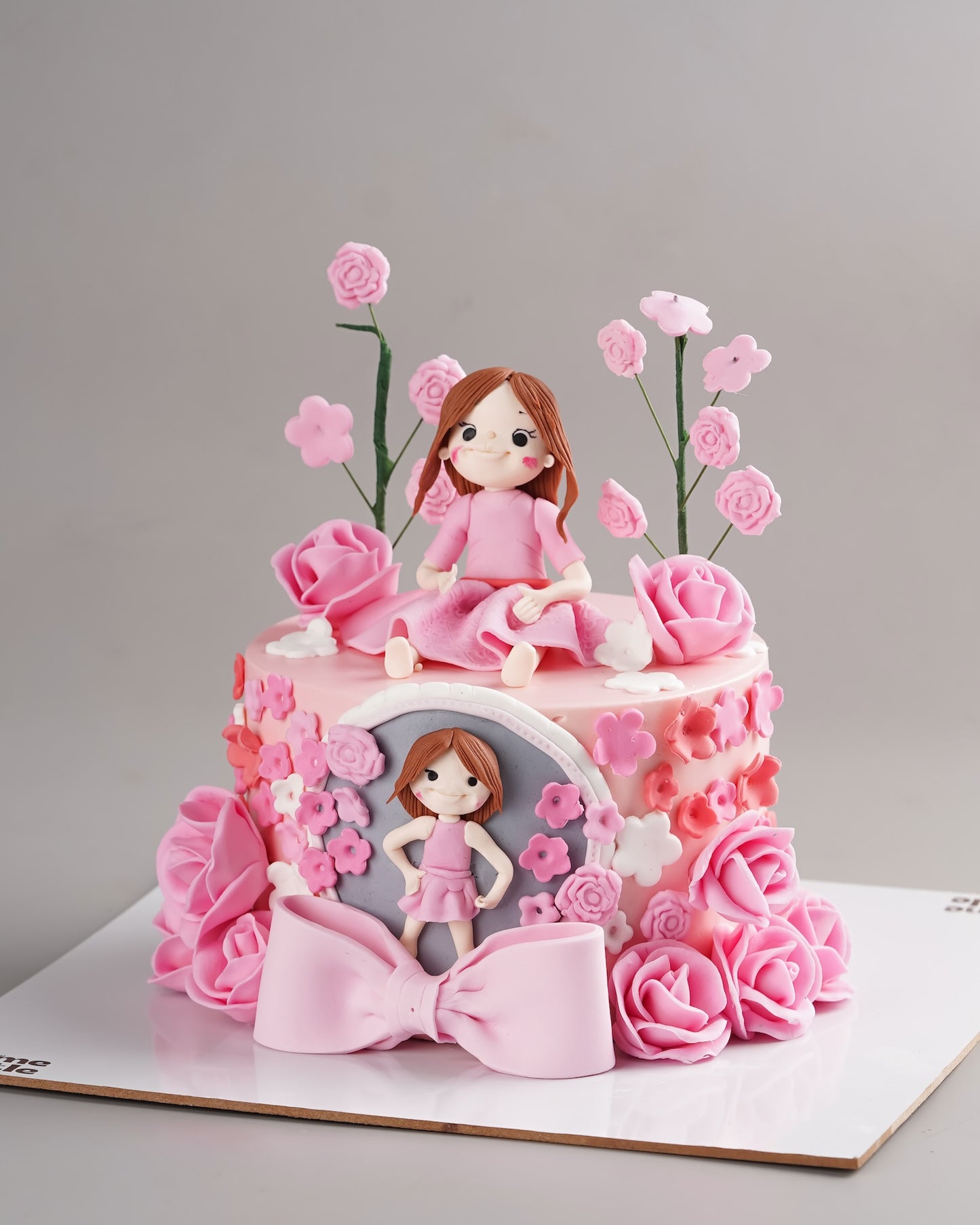 Pink Rose Garden Doll Cake