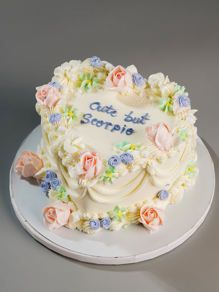 Cute But Scorpio Heart Cake