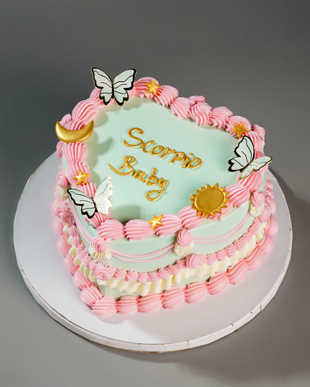 Scorpio Baby Celestial Heart Cake