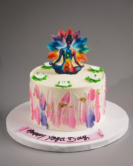 Chakra Yoga Day Cake - Creme Castle