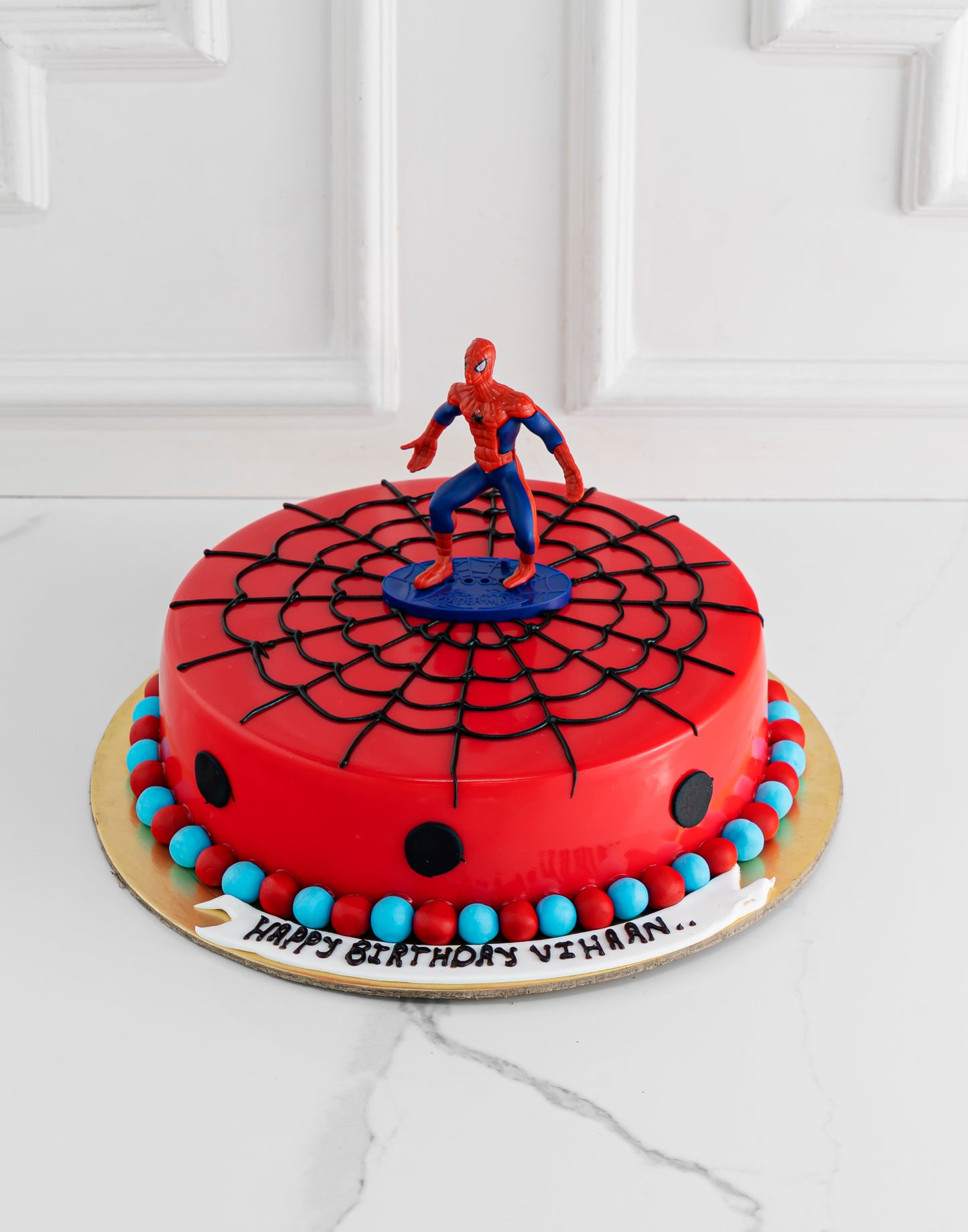 Spidey Web Birthday Cake