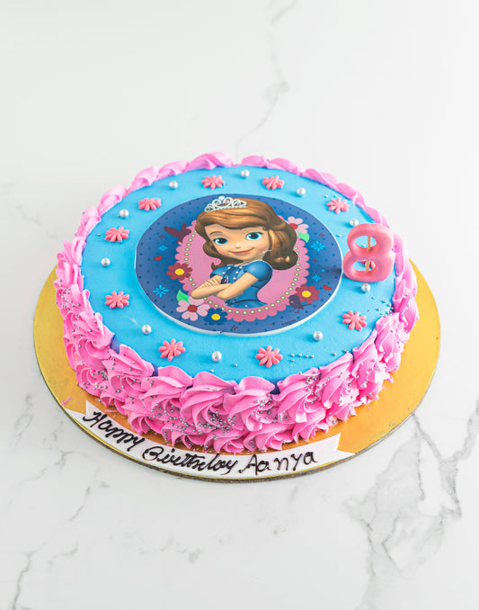 Cake Designs of Girls. Sofia Girl Photo Cake. Noida & Gurgaon