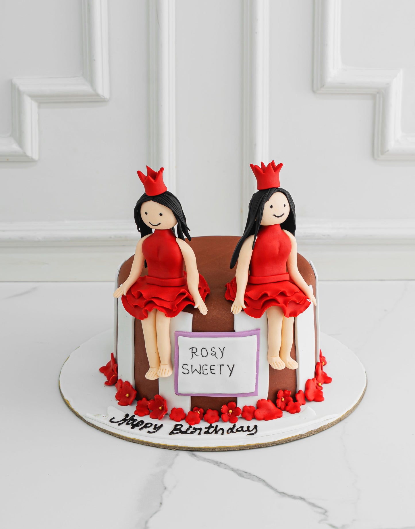 Cake for Twins. Twin Girls Cake. Noida & Gurgaon