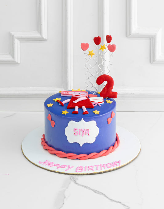 Peppa among the stars Cake - Creme Castle