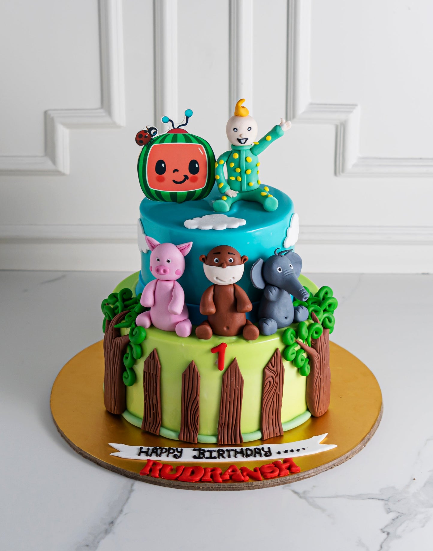 Cocomelon Jungle Cake - Creme Castle