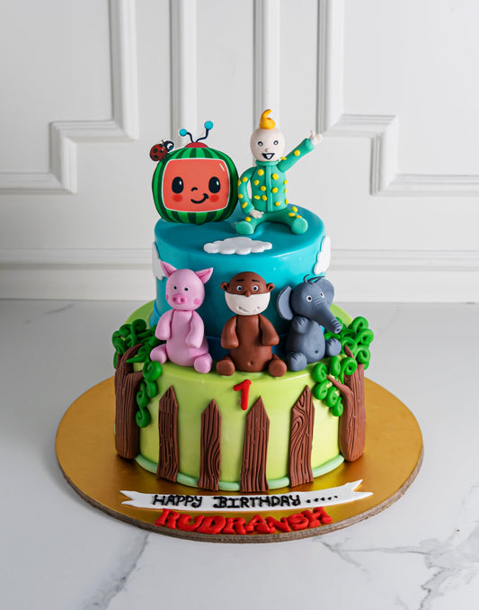Cocomelon Jungle Cake - Creme Castle