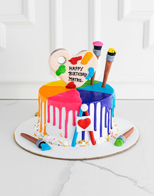 Painter's Paradise Cake - Creme Castle