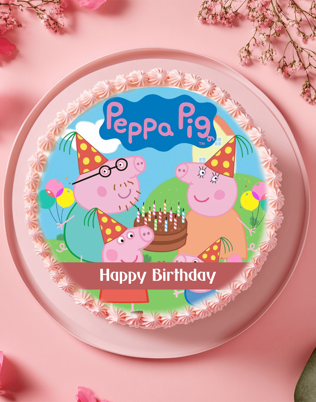 Peppa Pig Family Photo Cake