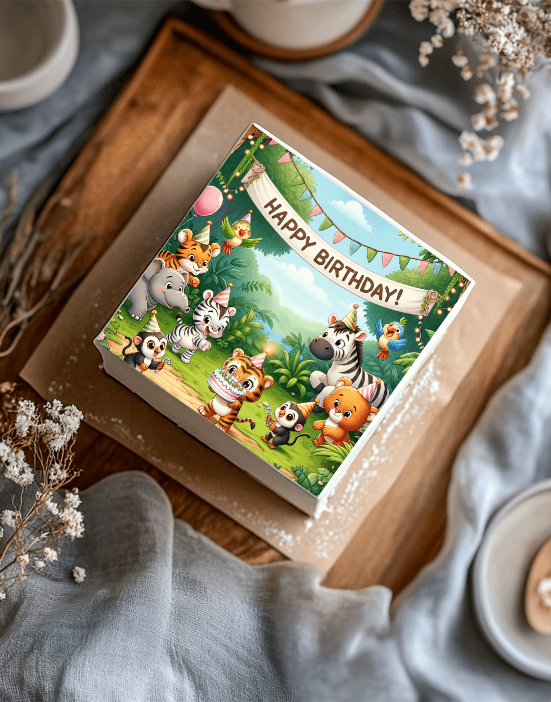 Jungle Theme Cake Square