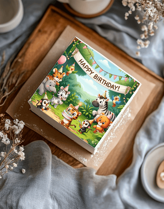 Jungle Theme Cake Square
