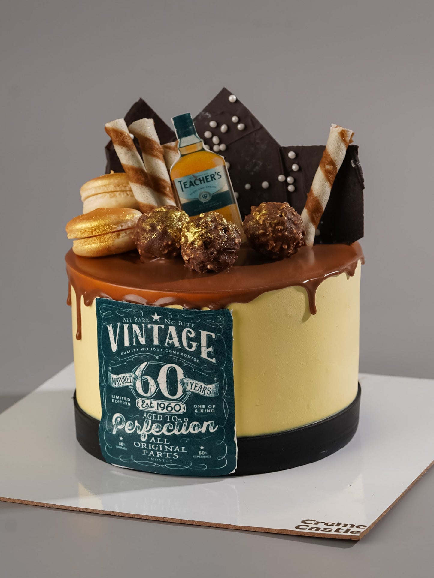 Chocolate and Whiskey Cake - Creme Castle