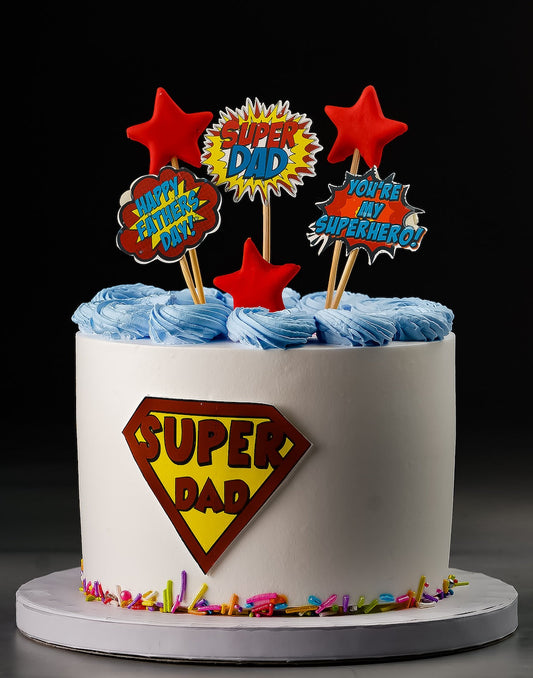 Superdaddy Father's Day Cake - Creme Castle