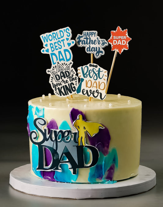 Super Dad Theme Cake