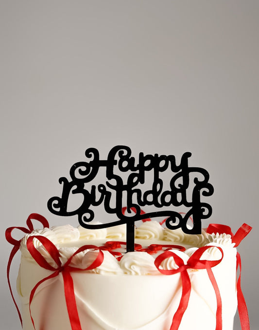 Happy Birthday Curly Topper