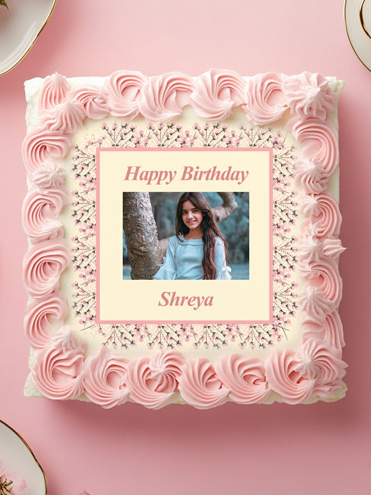 Custom Birthday Photo Cake