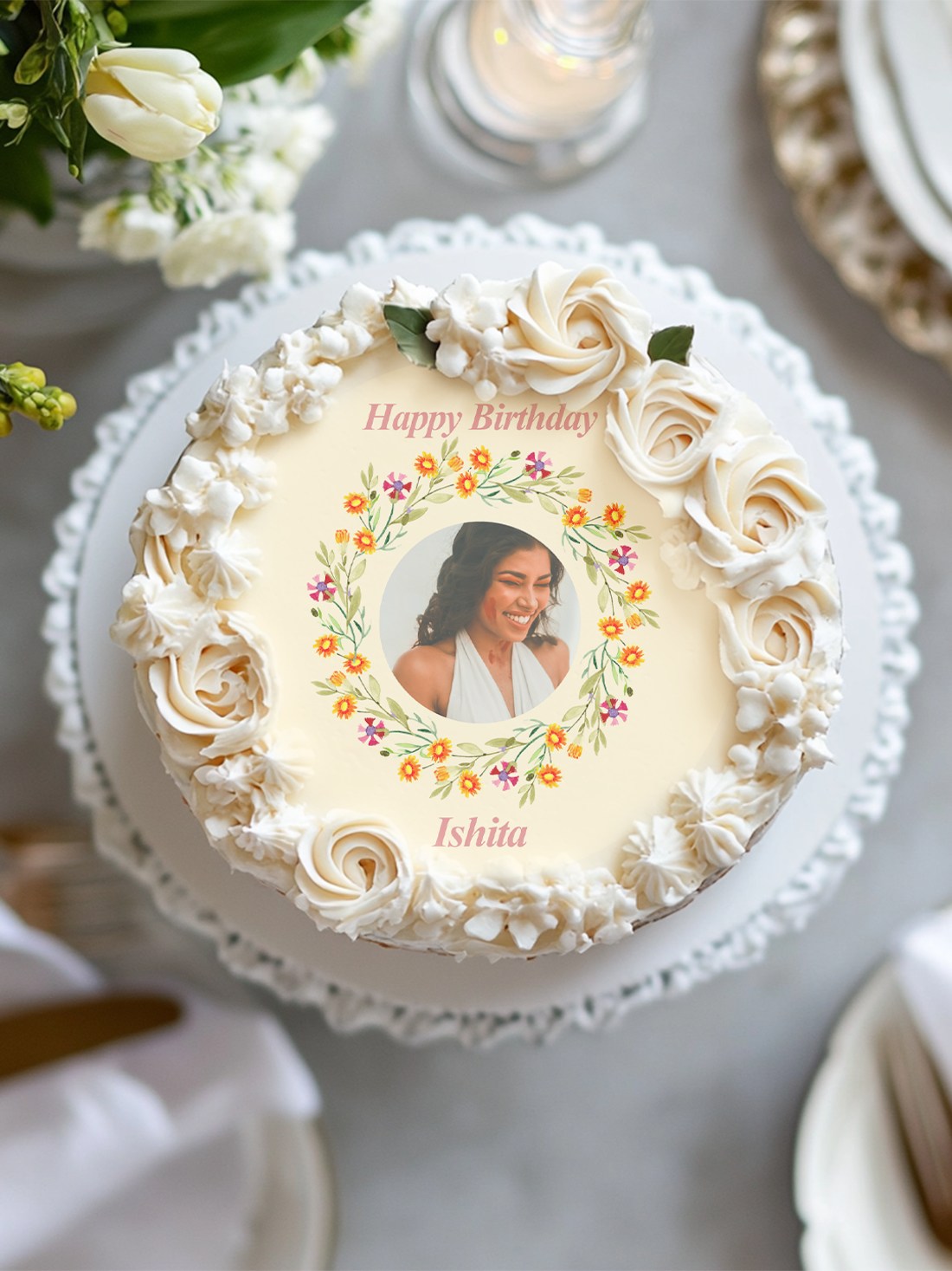 Beautiful Photo Cake
