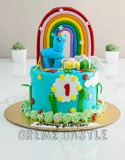 Rainbow in Jungle Cake