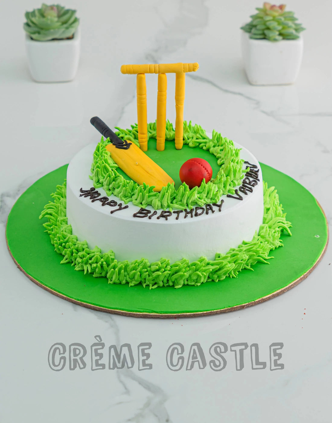 Cricket Cream Cake. Cake Designs For Boyfriend. Noida & Gurgaon