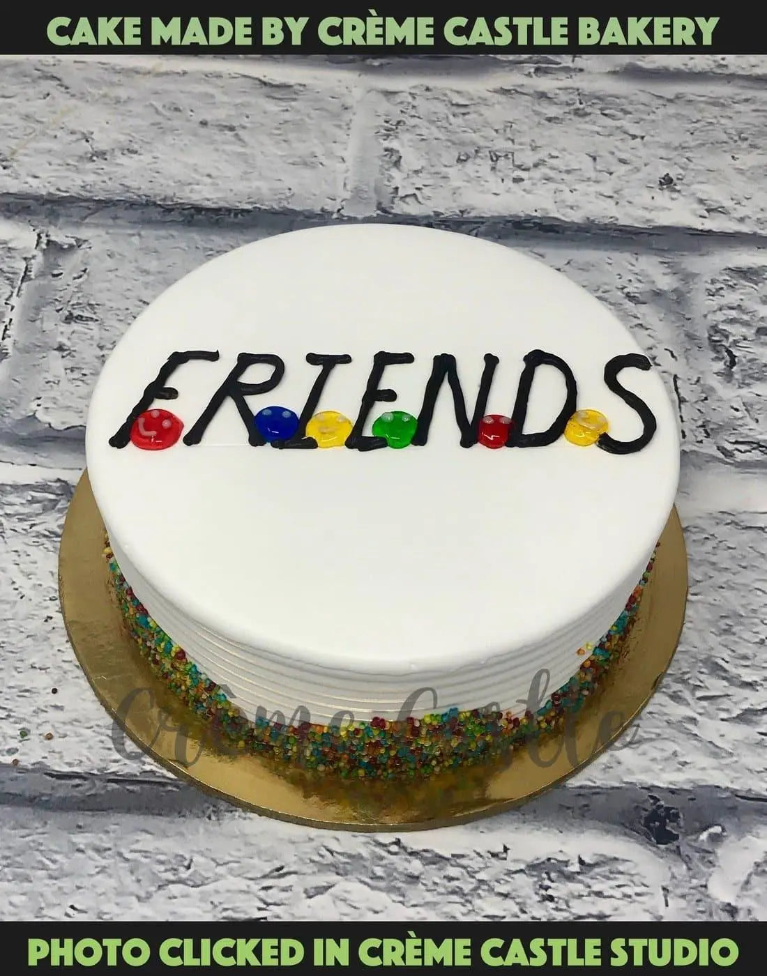 Friends Theme Cream Cake