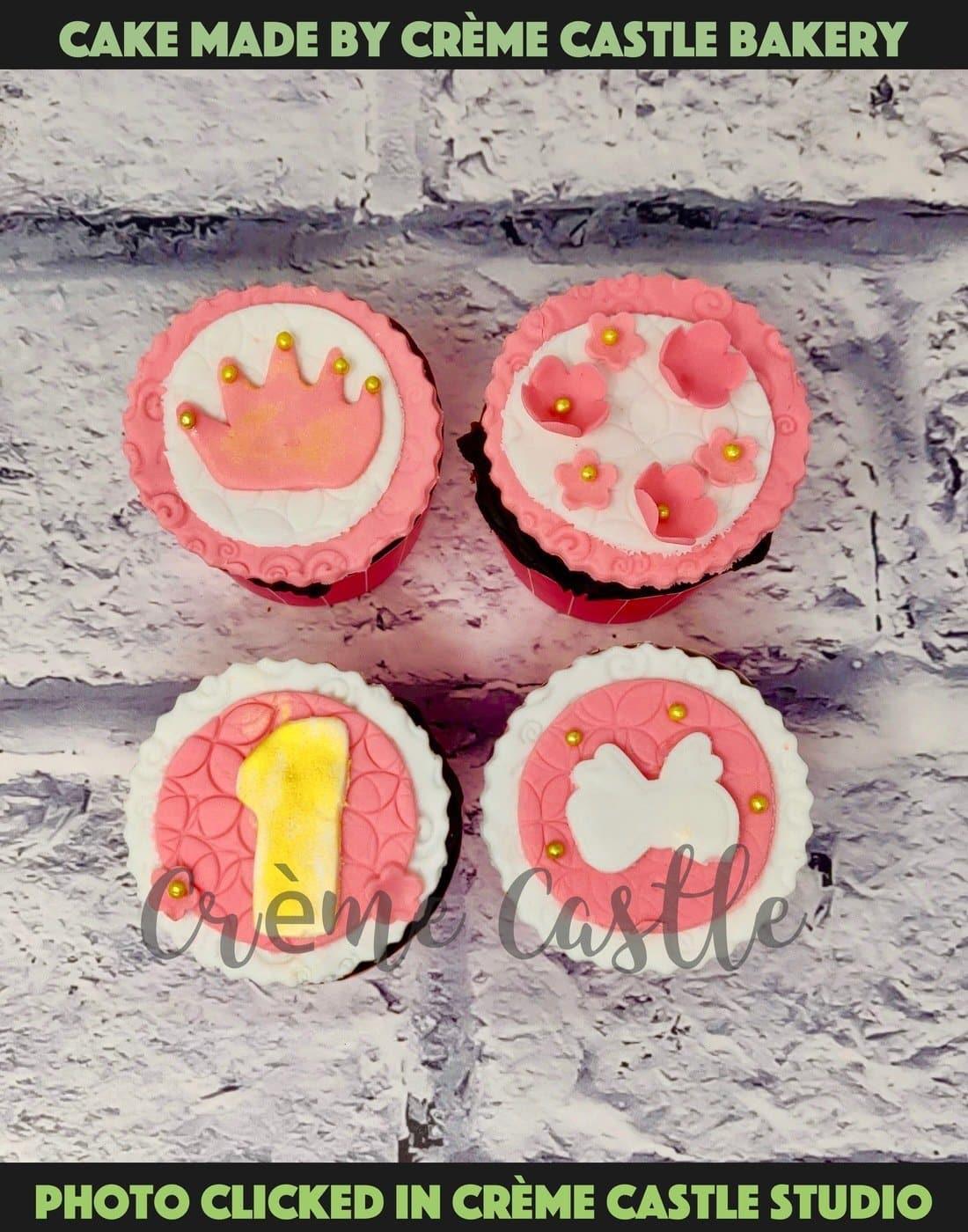 Princess Theme Cupcakes - Creme Castle