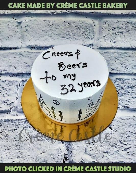 Sketch Theme Cake - Creme Castle