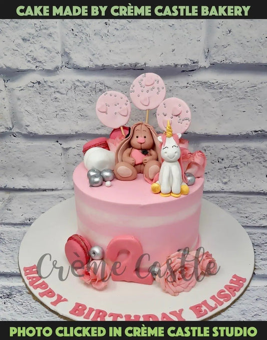 Unicorn and Macaroons Cake, Designer Cakes In Noida and Gurgaon