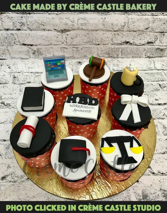 Lawyer Theme Cupcakes - Creme Castle