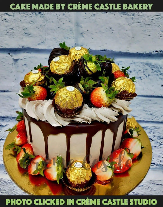 Ferrero Rocher Drip Cake - Creme Castle