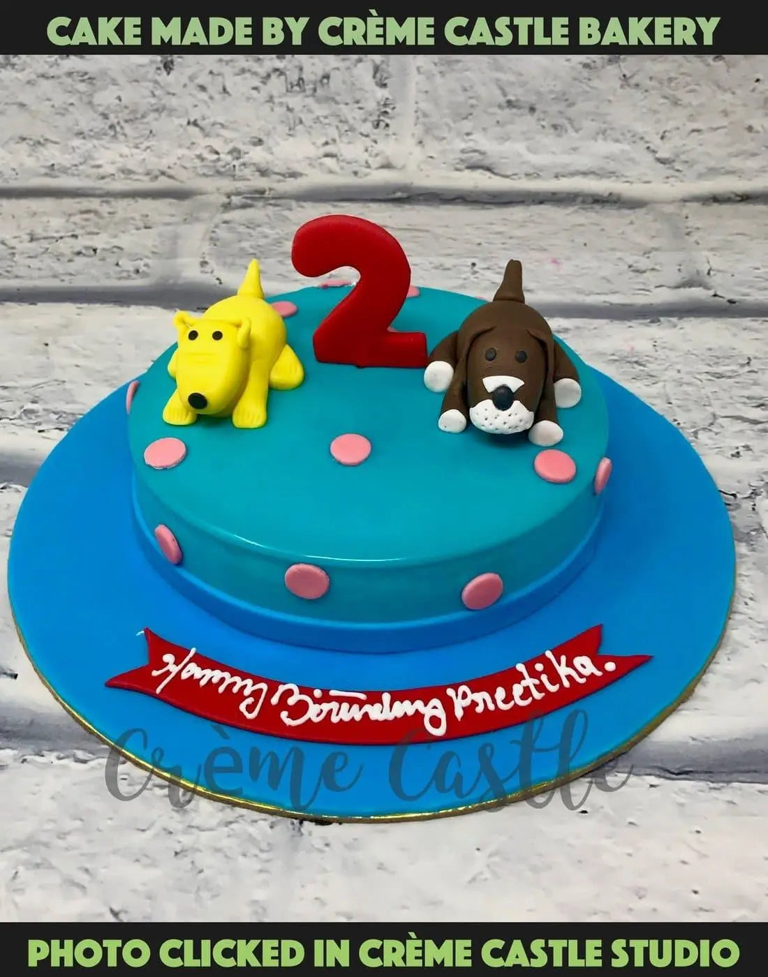 Dogs on a Cake - Creme Castle