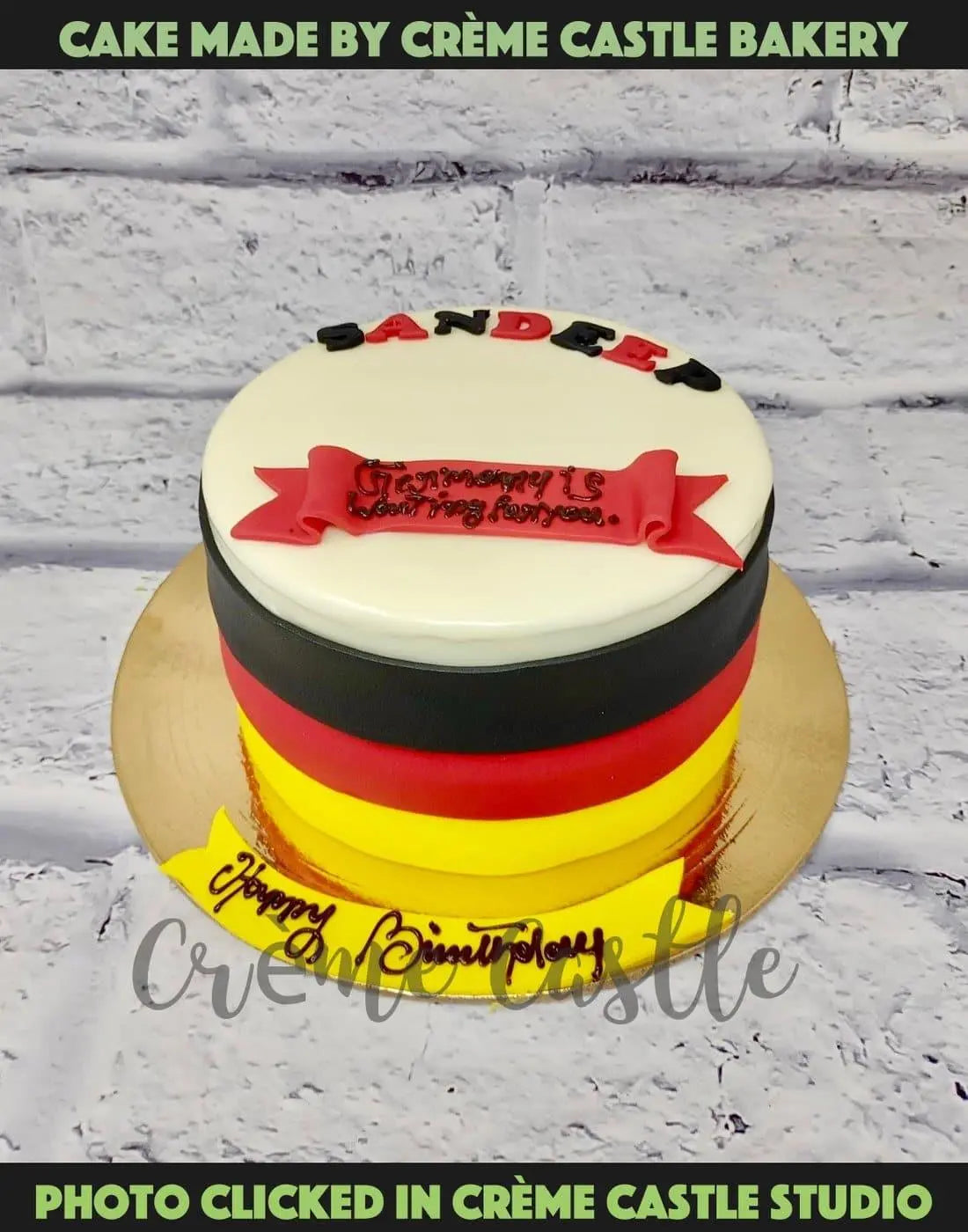 Germany Theme Cake - Creme Castle