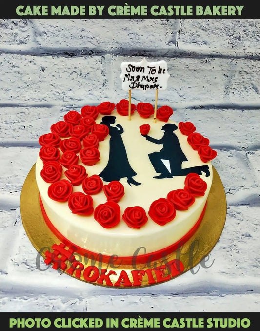 Proposal in Rose Cake - Creme Castle