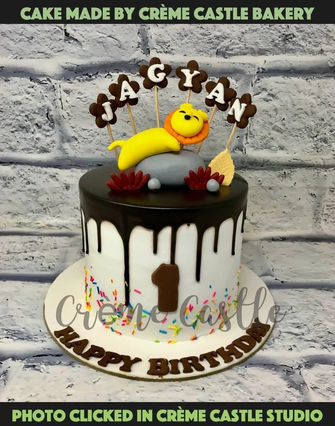 Lion In Jungle Cake - Creme Castle