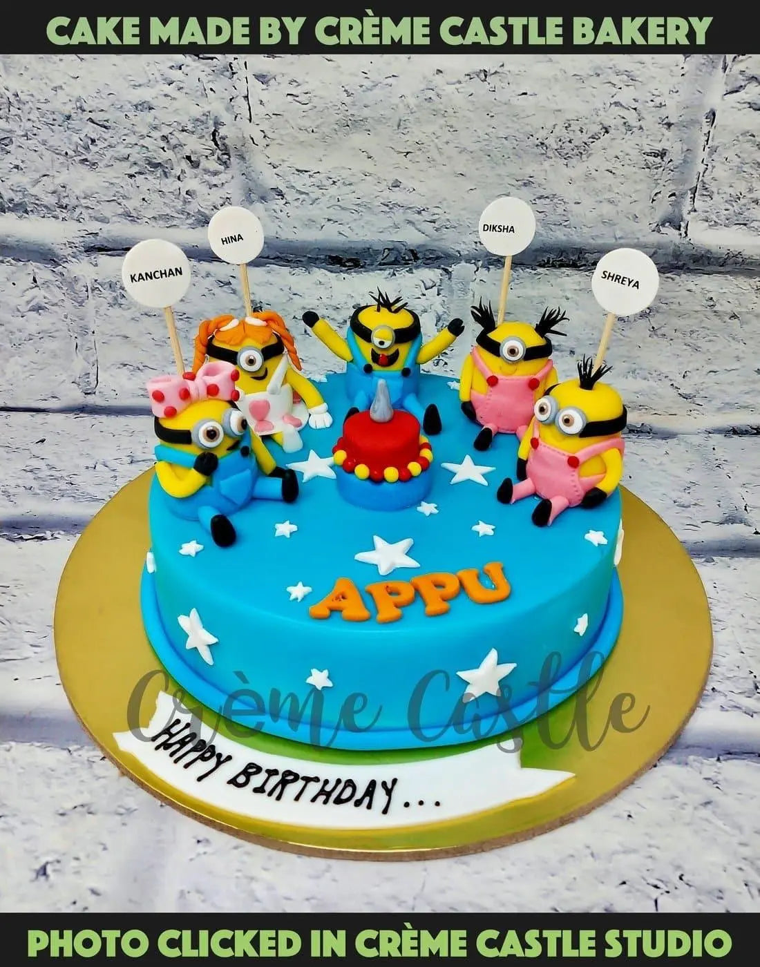 Minion Party Cake - Creme Castle
