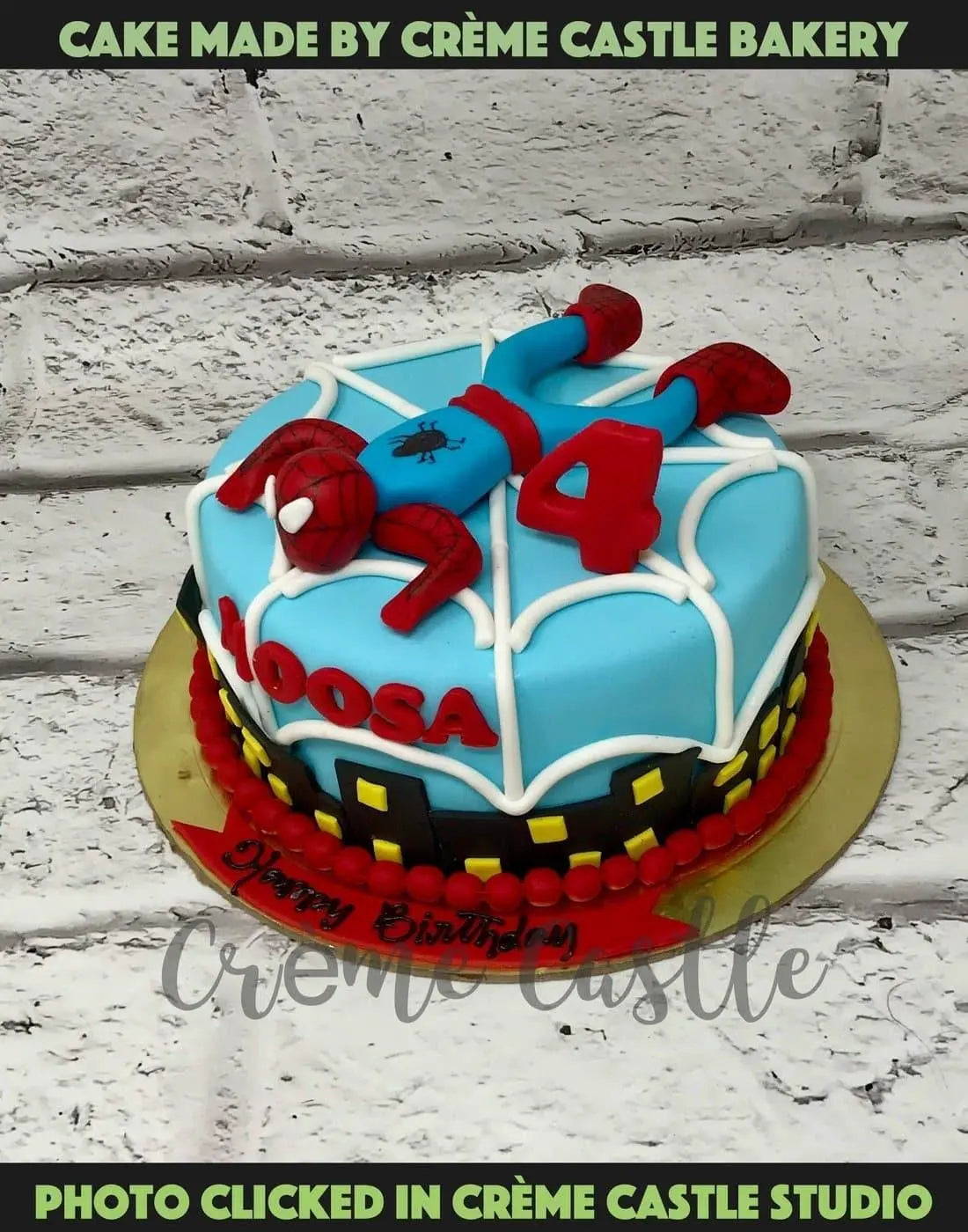 Spiderman Web Design Cake - Creme Castle