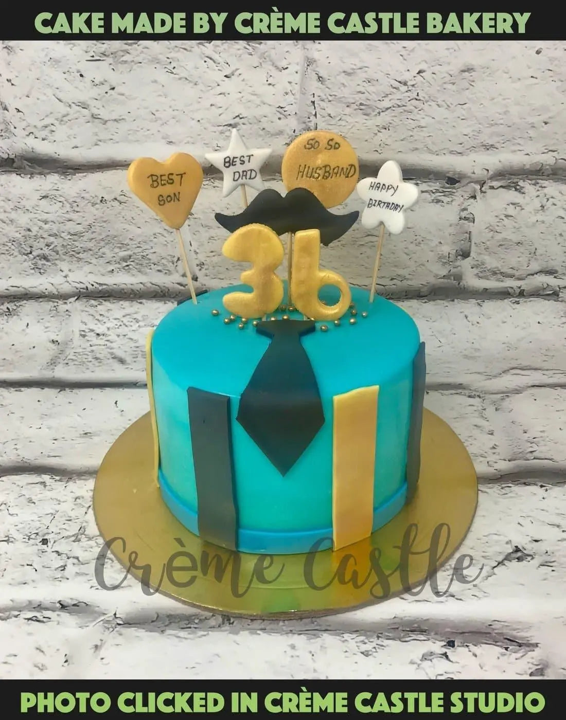 Tie Design Cake - Creme Castle