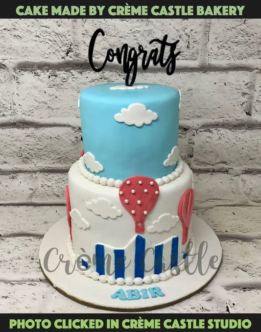 Sky and Clouds Design Cake - Creme Castle