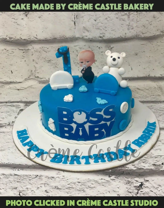 Boss Baby Teddy Design Cake - Creme Castle