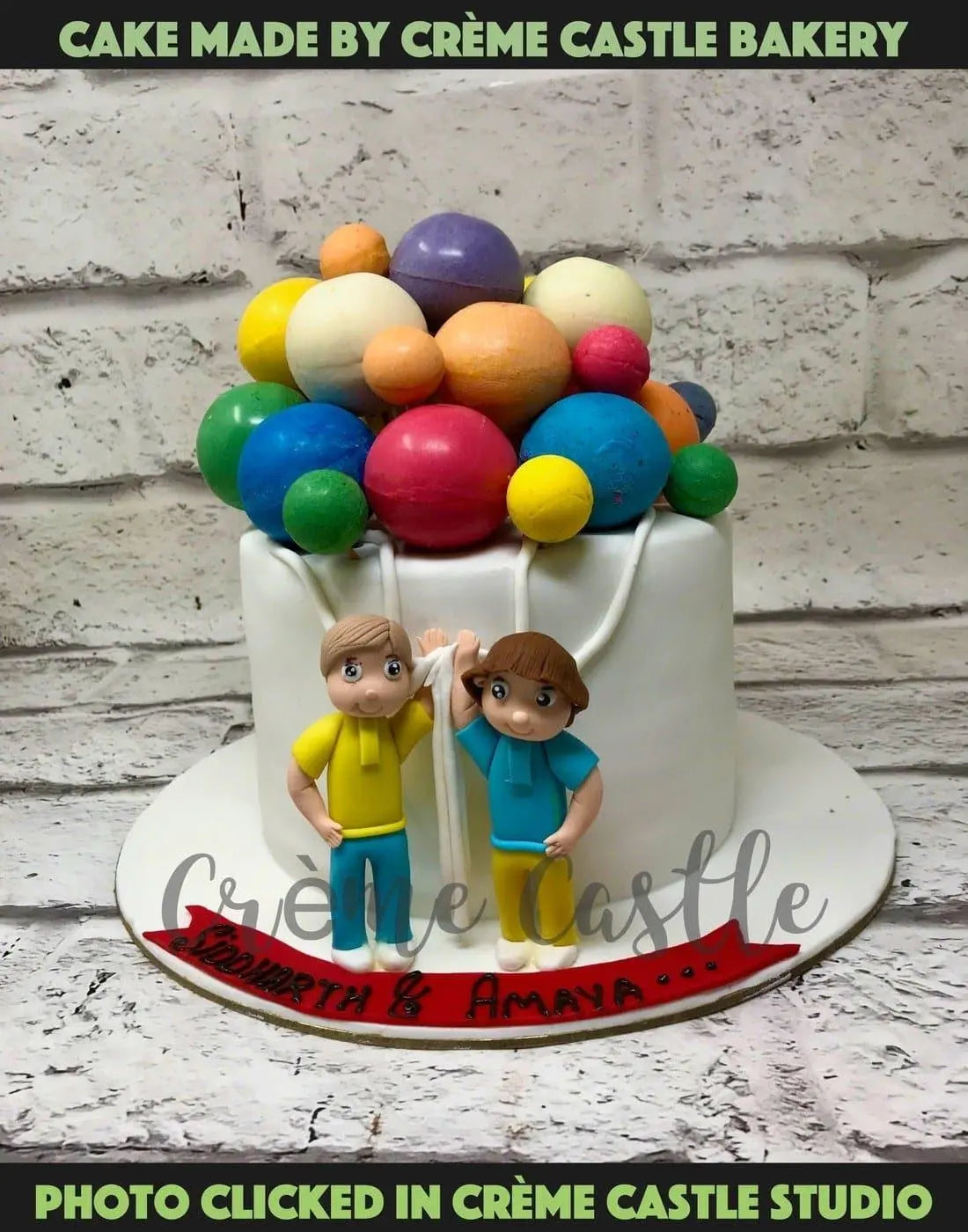 Twins and Balls Design Cake - Creme Castle