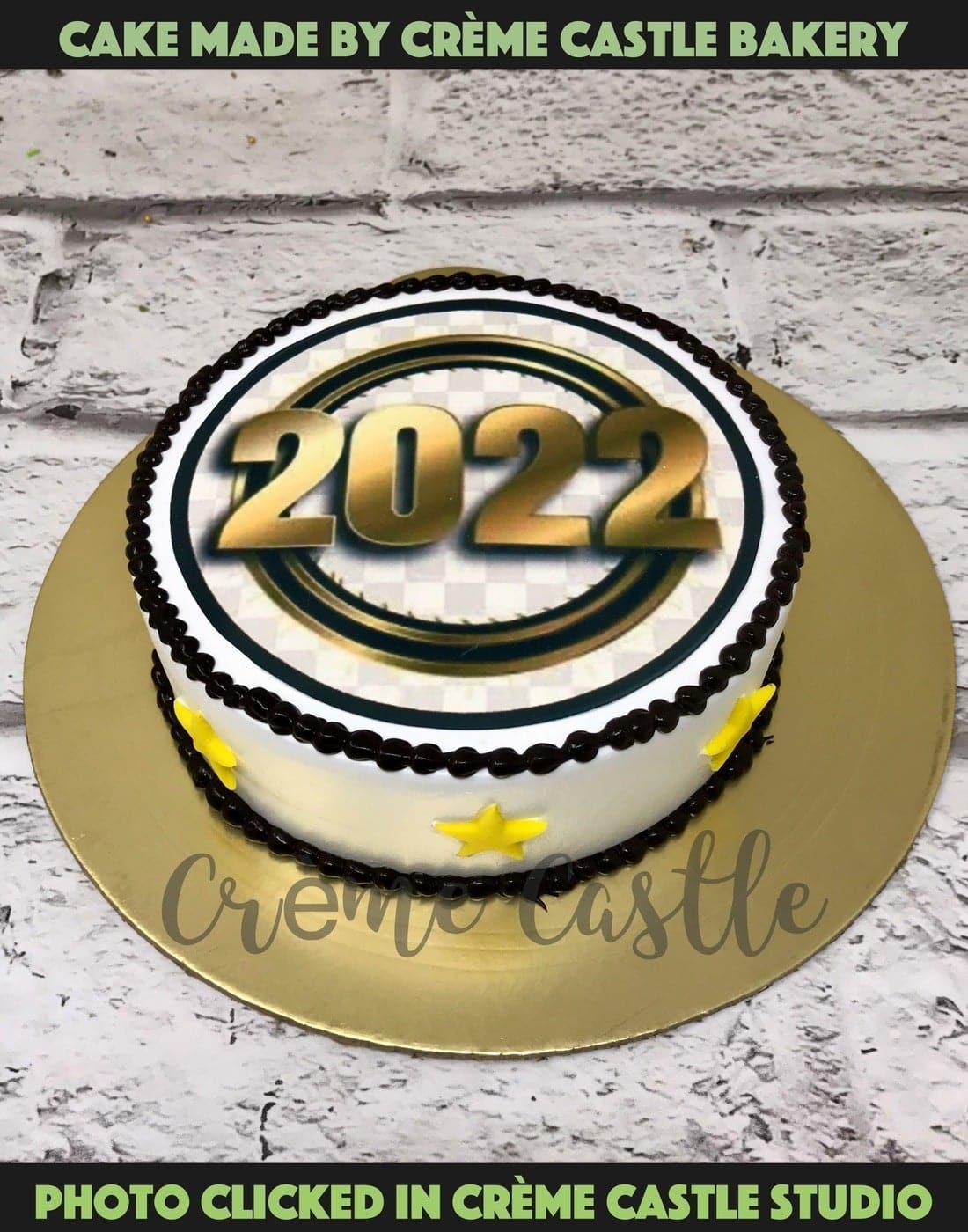2022 Label New Years Cake