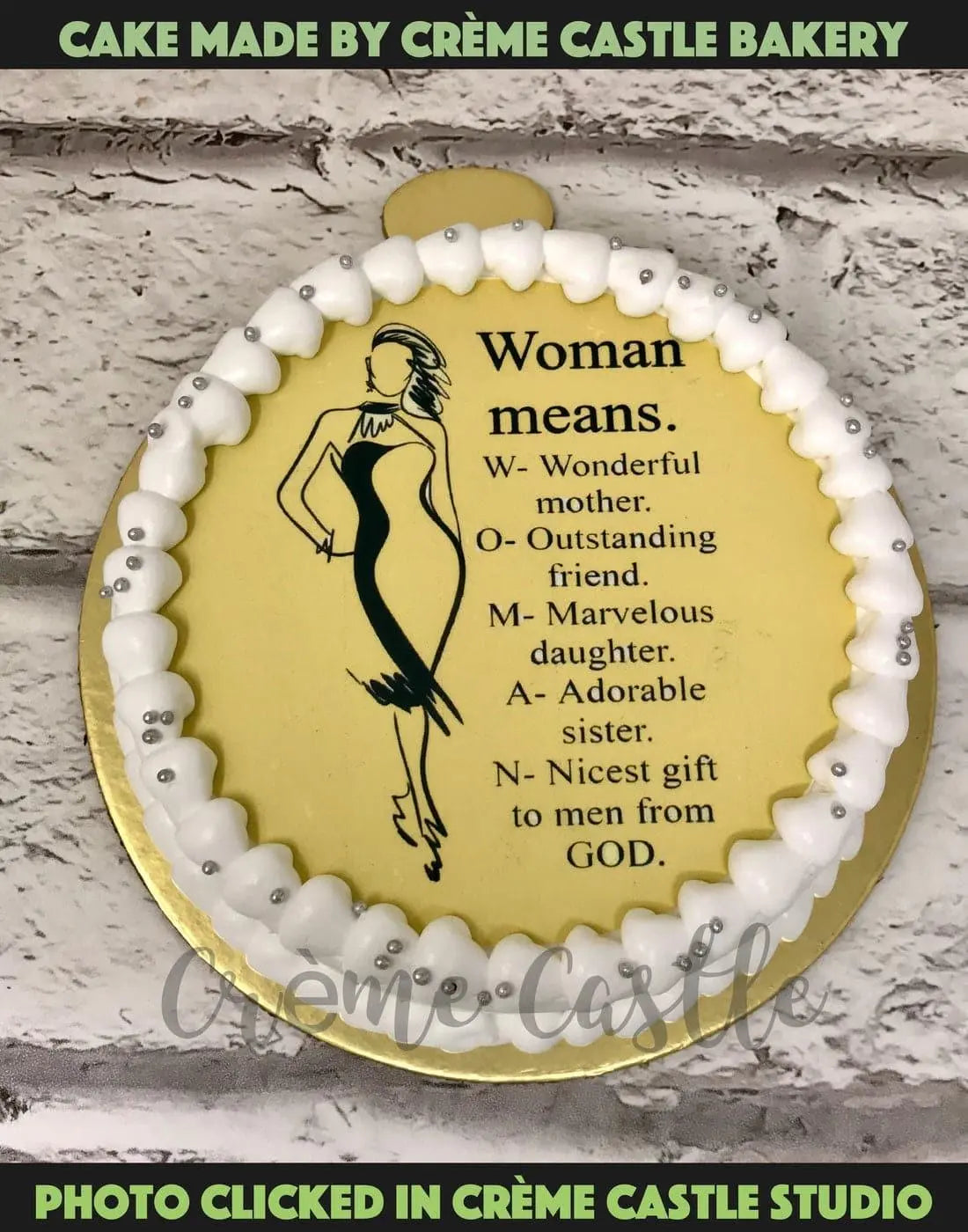 Womens Day Great Women Cake - Creme Castle