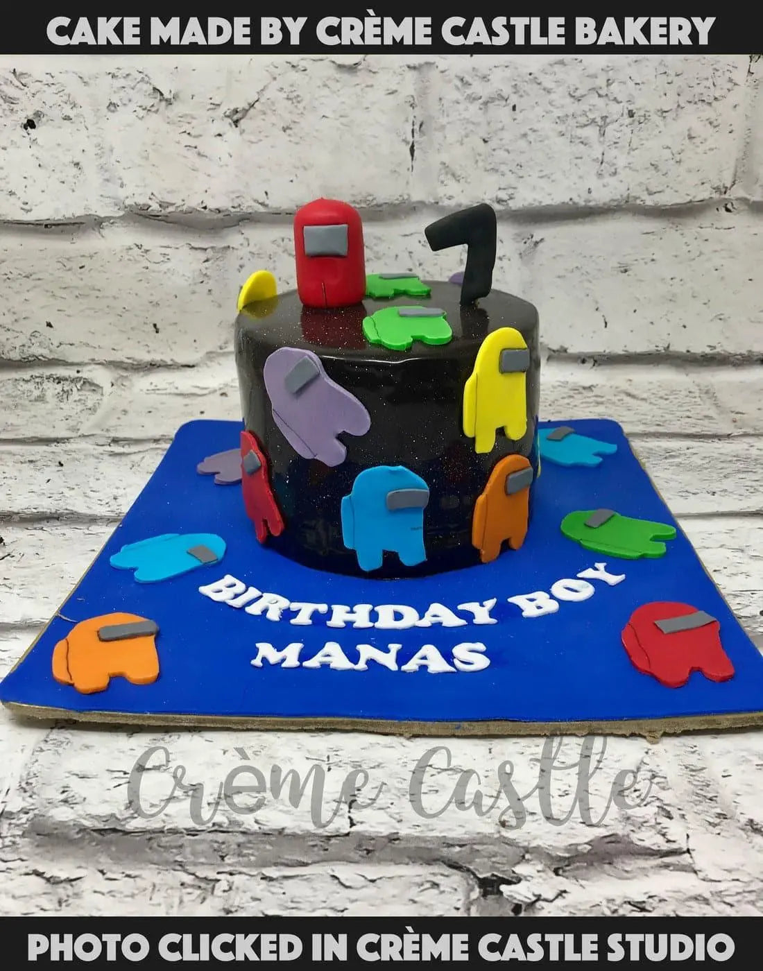 Among us Theme Cake in Chocolate by Creme Castle