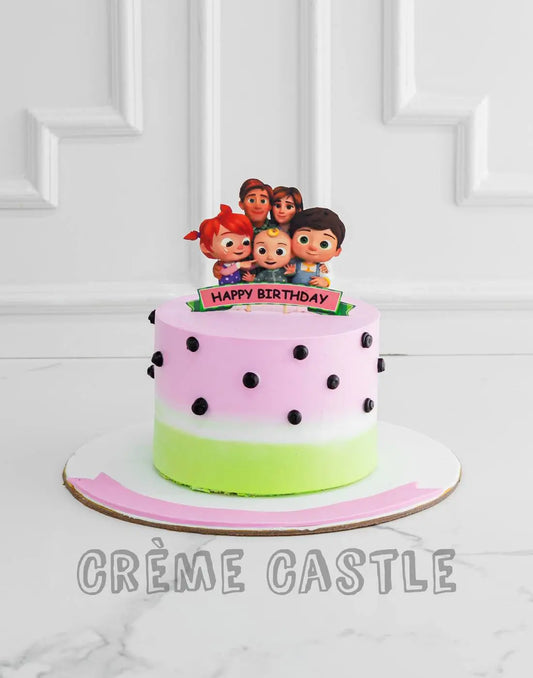 Pink Cocomelon Cake - Creme Castle