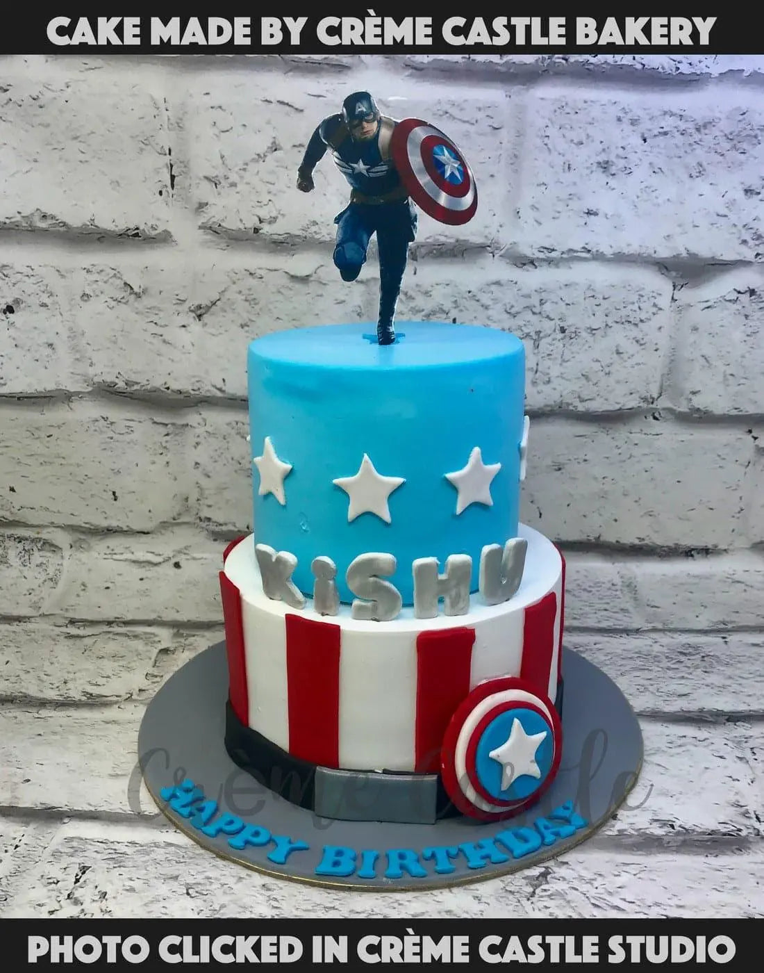 Captain America Shield Cake - Creme Castle