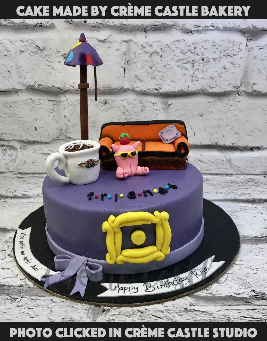 Central Perk Purple Cake - Creme Castle