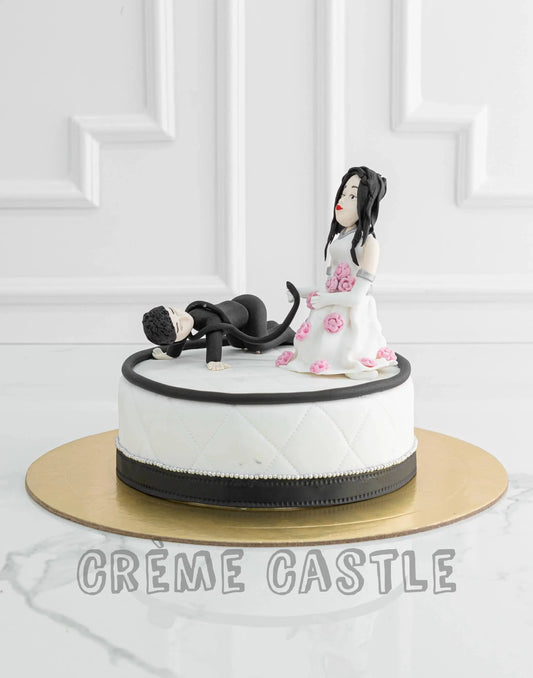 Unique Bride to be Cake - Creme Castle