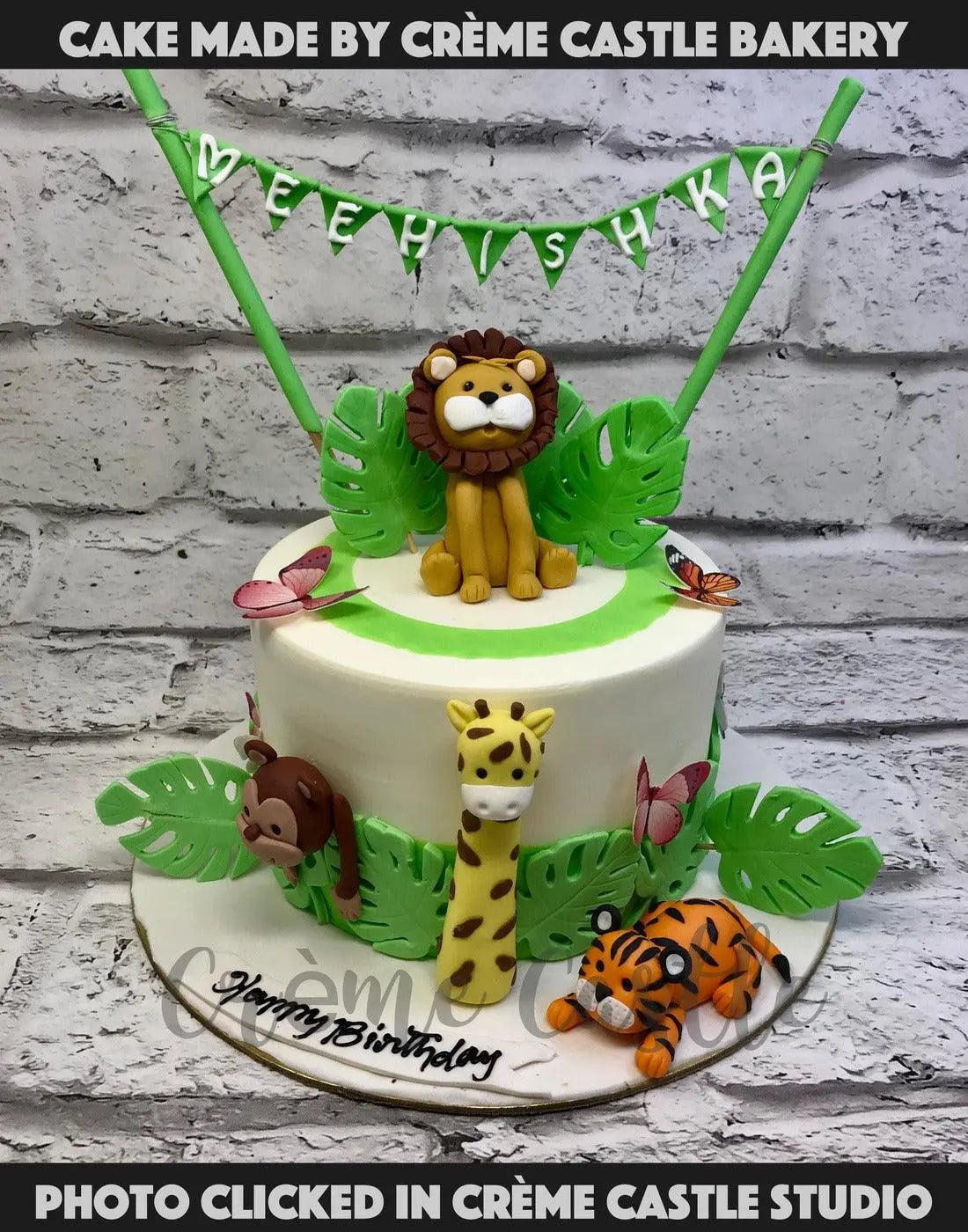 Jungle Gathering Cake - Creme Castle