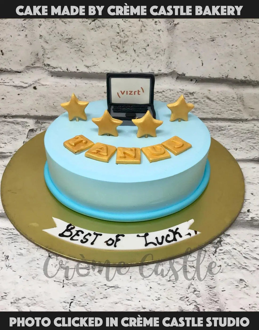 Laptop and stars Cake - Creme Castle