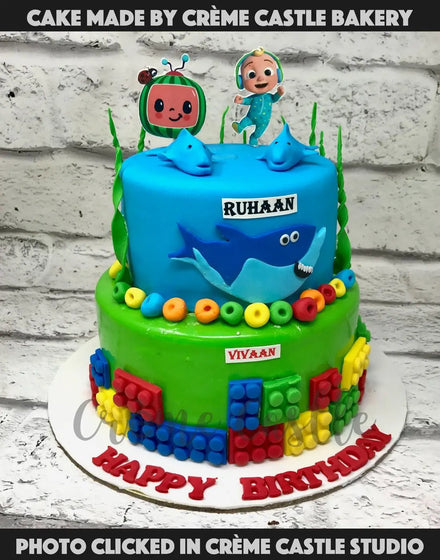 Cocomelon Shark Cake - Creme Castle