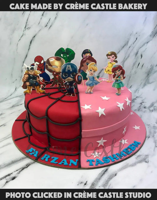 Avengers and Princess Cake - Creme Castle