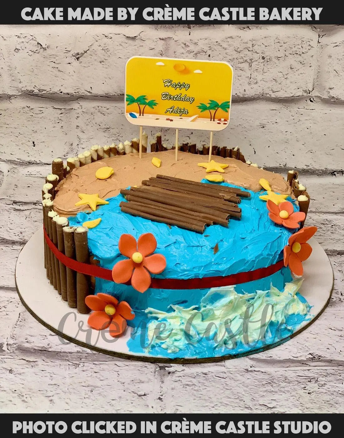 Beach Love Cake - Creme Castle